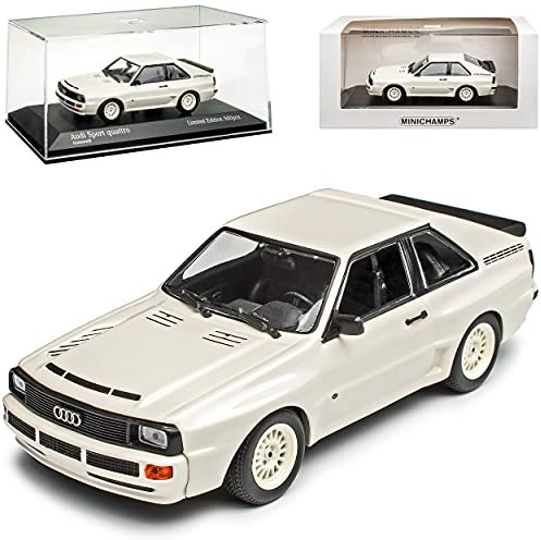 NEW A*U*D*I Sport Quattro Coupe Alpin Weiss 1984-1985 limitiert auf 500 Stück 1/43 Minichamps Modell Auto mit individiuellem Wunschkennzeichen