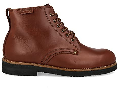 PAYMA - Stivali da Uomo in Pelle Chukka Rustici. Safari Stivaletti Scarpa Pelle Lavoro Casual, Outdoor e Giardinaggio. Lacci. Suola di gomma. Stivali e Scarpe. Colore: Stivali Marrone, Taglia: EU 41
