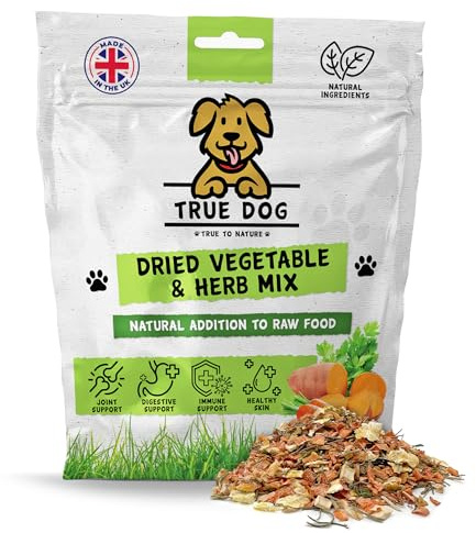 True Dog Dried Vegetable & Herb Mix for Dogs 700g | Raw Food, BARF Diet, Natural Veg Mix