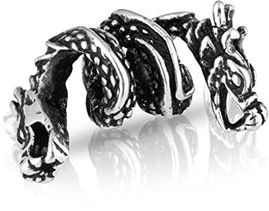 NKlaus Wasserdrachen - 925 Sterling Silber Bartperle Germanisch Keltisch Wikinger 3559