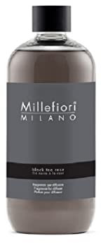 Millefiori Milano Refill Nachfüllflasche für Duftdifussor mit der Duftnote Black Tea Rose 500ml, 7REBT, Mehrfarbig