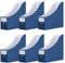 Srvnpioy Stehsammler A4, 6 Stück, aus stabilem Karton, 10cm breit, Farbe Blau, für Büro, Schule, Zuhause,10,2 x 26 x 26,7 cm