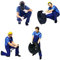 Colcolo Peint /64 Figurines Miniatures de Personnes, Figurines de réparateur Diorama en Garage Micro Paysage Décor Projets de, Bleu B