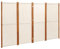 vidaXL Raumteiler 4-TLG. Trennwand Stellwand Paravent Spanische Wand Sichtschutz Umkleide Faltwand Raumtrenner Holz Cremeweiß 280x180 cm