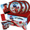 amscan/spielum 45-teiliges Party-Set - Miraculous Ladybug Teller Becher Servietten Tischdecke + Trinkhalme für 8 Kinder