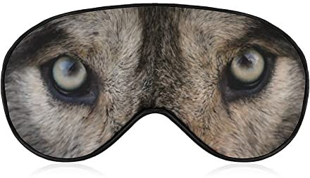 Masque de sommeil aux yeux de loup pour hommes, femmes, adolescents, enfants, pare-soleil de nuit et bandeau pour les yeux, bloque la lumière