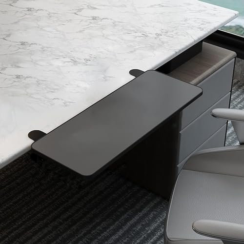 SANGOGO Bandeja extensora de Escritorio,Bandeja extensora de Escritorio ergonómica,Bandeja Plegable para cajón de Teclado,Cajón para Teclado,Abrazadera sin perforación (Noir, 75×25cm)
