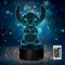 WUYOR Veilleuse à illusion 3D Stitch - Lampe de table - 16 couleurs - Avec bouton tactile intelligent - Avec télécommande - Décoration de chambre d'enfant - Cadeaux de vacances