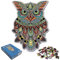Universal Castle Pappe Puzzle 3D Tiere Geformt Unregelmäßige Teile Geschenk für Erwachsene Kinder Familie XXL Spiel Bauernhöfe Kunst Sammlung (Owl)