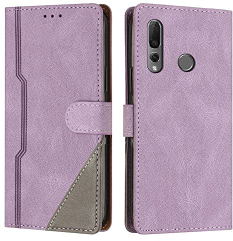Radoo Cover per Huawei P Smart Z/Y9 Prime 2019/Honor 9X/Enjoy 10 Plus, Custodia in PU Pelle Portafoglio Flip Chiusura Magnetica, con Slot Schede Supporto Pieghevole per Huawei P Smart Z (Porpora)
