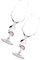 Yardwe Ensemble De 2 Verres À Cocktail Élégants en Forme De Flamant Rose Coupes À Vin Multifonctions pour Fêtes Et Mariages