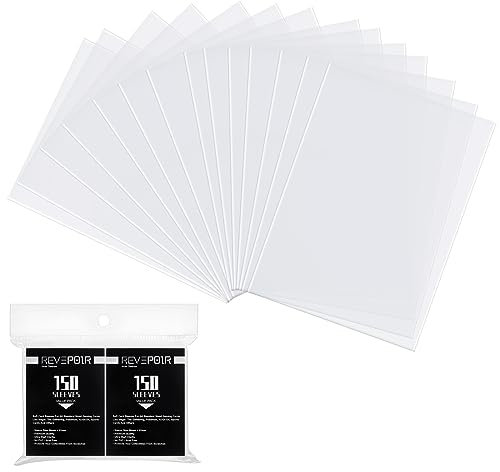 Revspoir 300 Stück Karten Hüllen für Karte, Sammelkartenhüllen, Korrosionsschutz, Passt Perfekt Sportkarten, Karten Sleeves Standardgröße 66x91mm