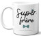 DECOHO - Mug Super Frère - Tasse céramique 33 cL - Imprimé en France - Cadeau anniversaire ou Noël humoristique - Blanc