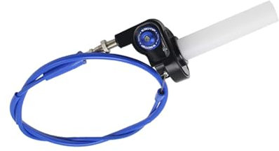 ZSDTRP 7/8 22mm Twist Throttle Accelerator with Colorful Cable Set for CRF50 CRF70 XR50R XR75 Mini Bike Pit Bike Dirt Bike fit for 4-Stroke Dirt Mini Pocket Bike ATV (Blue)