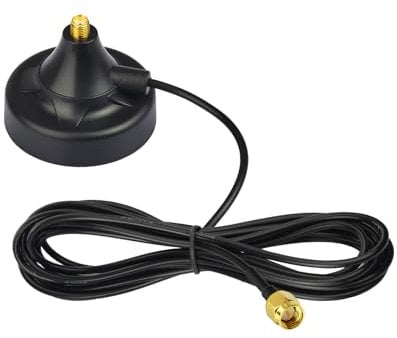SUPERBAT WLAN Antenne Magnetic Base mit 3m SMA Stecker Antenne Verlängerungskabel für WiFi Antenne, 4G LTE Antenne Netzwerk Antennen, Router etc