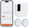 DAYTEE Mobile Türklingel, WiFi Tuya Smart Doorbell, Touch Outdoor Waterproof Doorbell (Weiß 1*Empfänger +2*Sender)