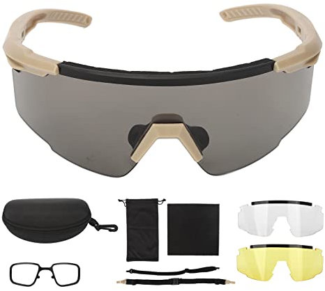 Lunettes de Tir Anti-buée, Protection UV, Militaires, avec Monture de Lunettes pour Myope, pour Ridin