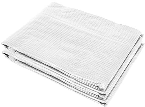 Outsunny Bâche de Rechange Serre Tunnel 6 m², bâche 3 x 2 x 2 m PE Anti-UV imperméable 6 fenêtres + Porte Enroulable zippée Blanc
