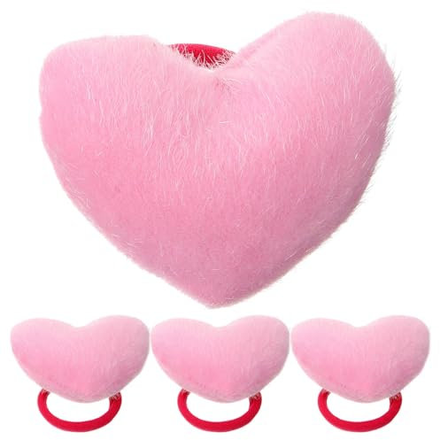 EXCEART 4 Stück Handgelenk-Nadelkissen Herzförmiges Nadelkissen Mit Verstellbarem Gummiband Herz-Nähnadel-Kissen Nadelhalter Für Handarbeiten Basteln Rosa