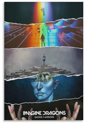 BATTTX Imagine Dragons Poster sur toile pour décoration murale salon chambre sans cadre 30 x 45 cm