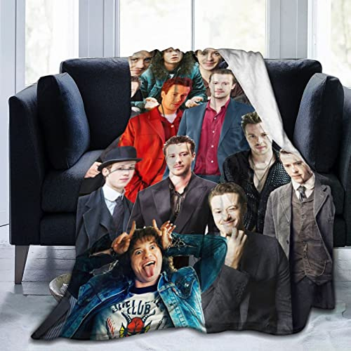 Ldsgdfst Joseph Quinn Decke aus weichem und bequemem Wollfleece, Überwurfdecken für Sofa, Büro, Auto, Camping, Yoga, Reisen, Heimdekoration, gemütliche Plüsch-Stranddecke, Geschenk, 203,2 x 152,4 cm
