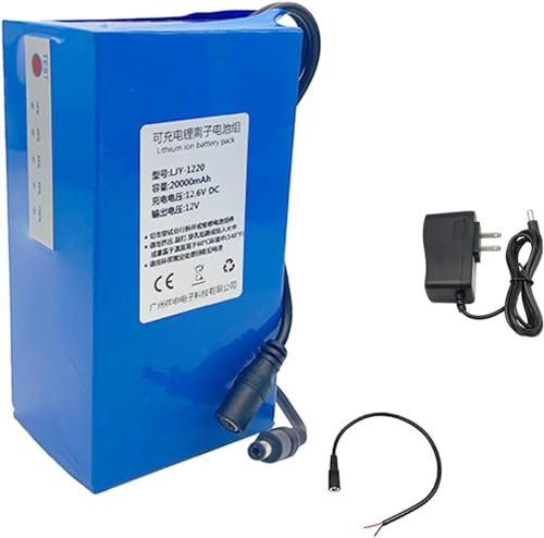 Dbtxwd Batterie Rechargeable DC 12V 12V 20AH 30AH Batterie au Lithium polymère avec Affichage de la Puissance pour Les appareils Alimentation 12V,12v 20ah,B
