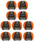 Wollbiene Cotton Fun Strickwolle 55% Baumwolle - Vielfältige Farbauswahl, Garn, Amigurumi Jeans 10x50g (10 orange)