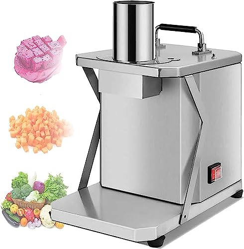 Electric Vegetable Dicer 5 In 1 Food Processor Machine With 6/8/10/12 Mm Blades - Automatic Onion Potato Cutter Shredder Fruit Cutting - 200Rpmmach