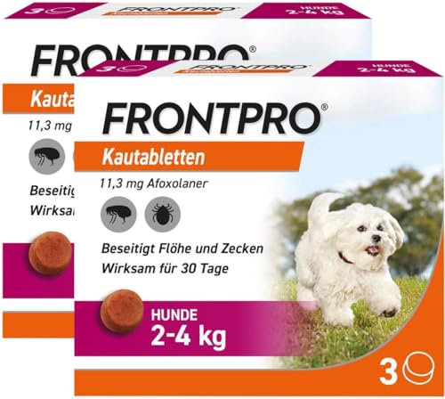 Frontpro 11 mg für Hunde 2-4 kg 2 x 3 Kautabletten