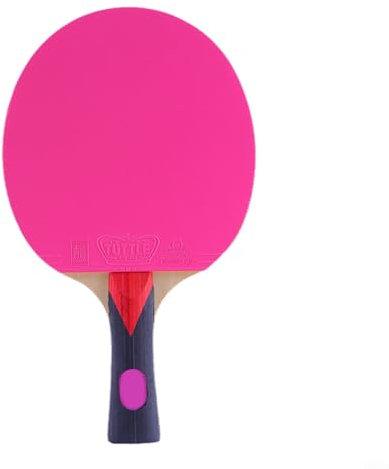 SMZhomeone Starke Kontrolle Tischtennis Schläger 7 Ply Holz Bay Design mit langem Griff Schläger verwendete schweißabsorbierende Holzmaterial Langen Griff bunt(Pink)