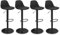 IDMarket - Lot de 4 tabourets de Bar Karl Design Noir Pied Noir