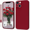 KPPIT for iPhone 14 Plus case,Silicone Case,Ultra Slim Soft Gel Anti-Scratch,Microfiber Lining,Rubber Shockproof Case Cover iPhone 14 Plus 6.7 inch,Wine Red