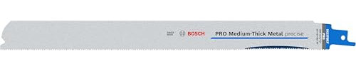 Bosch 5X PRO Medium-Thick Metal S1237BEF Precise Reciprocating Saw Blade (for Metal Pipes and Profiles, Non-Ferrous Metals, Length 300 mm, Professional Accessory Reciprocating Saw)