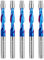 Up Cut Spiral Flush Trim Router Bit Set 1/4 Inch Shank, 5PCS Spiral Router Bits 1/4 Flush Cut Router Bits 1/4'' Cutting Diameter Flush Trim Bits CNC Router Bit 1/4'' for Woodwork Trimming