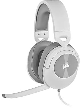 Corsair Audífonos multiplataforma HS55 Surround v2 para juegos, Dolby Atmos, ligeros, piel sintética de espuma viscoelástica, micrófono omnidireccional, PC, Mac, PS5/PS4, Xbox Series X|S, Switch,