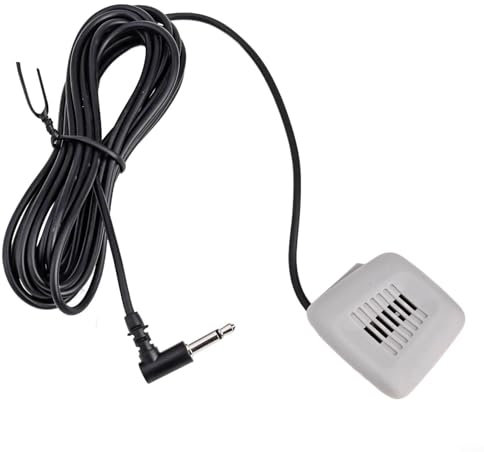 Zilimontt Pannello tetto auto 3,5 mm microfono microfono per auto veicolo unità principale abilitato stereo radio DVD GPS, microfono da 3,5 mm HD montaggio vocale microfono
