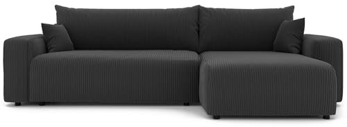 GREKPOL Sofa mit Schlaffunktion 278x145 Sofa 3 Sitzer XL - Ecksofa mit Schlaffunktion und Bettkasten - Schlafsofa mit Bettkasten - Wohnzimmer Couch