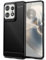 Qiinogow Coque pour Motorola Edge 50 Pro, Étui Mince et Antichoc, Housse Souple en Fibre de Carbone TPU (Noir)