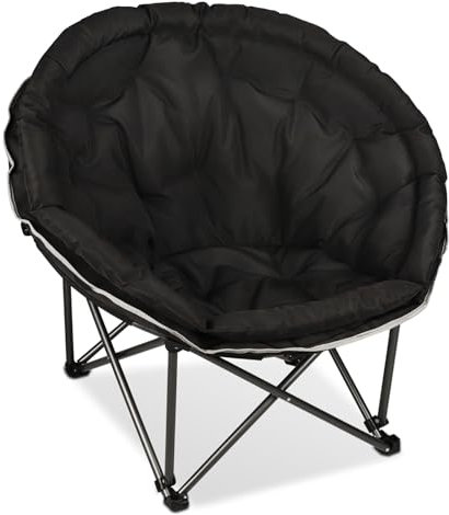 Northroad Oversized Camping Moon Chair, Outdoor gepolstert Untertasse Folding Round Chair unterstützt bis zu 400 lbs für Strand Wandern Angeln Picknick Rasen