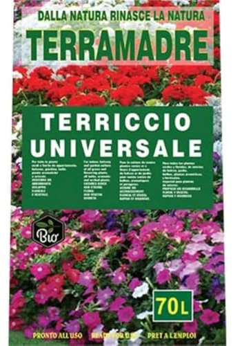LoviStore Terriccio Universale Alta Qualità, per Piante da Interno, Giardino, Balcone, Rinvaso Trapianto Piantine Ornamentali, con Concime Organico, Suolo Terreno Terra, Ottimo Drenaggio (70 Lt)