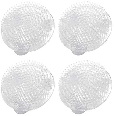 Steckigel Blumen, 4 Pcs Round Transparent Plastic Ikebana Kenzan Frog | DIY Floral Crafts Flower Holder with 3 Suction Cups, Perfect for Home & Kitchen, steckigel, blumenigel