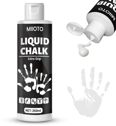 Miioto 250ml Gesso Liquido, Magnesite Arrampicata, Magnesite Liquida, Magnesite Utilizzato per Pole Dance, Gym, Grip Palestra, Arrampicata, ad Asciugatura Rapida, Lavabile