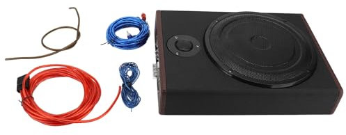 XTevu Subwoofer auto 10 pollici attivo, kit altoparlanti basso Bluetooth Compatibile con veicoli DC 12V, installazione sotto sedile