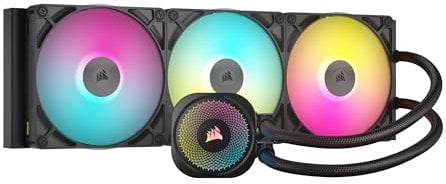 Corsair iCUE LINK TITAN 420 RX RGB Liquid CPU Cooler – 420mm AIO – Low-Noise – FlowDrive Cooling Engine – Intel LGA 1851/1700, AMD AM5/AM4 – 3x RX140 RGB Fans – iCUE Link System Hub Included – Black