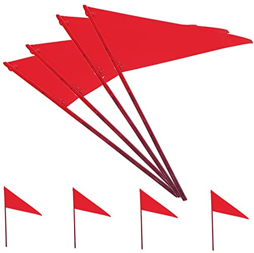 HANABASS 8pièces Lot De Drapeaux De Marquage De Pelouse Drapeaux Triangulaires Pour Irrigation Jardin Dressage De Chiens