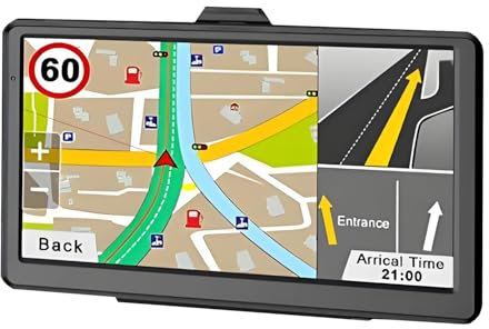 Sat Nav 7 Inch, Truck Sat Nav uk, Satnav HD Portable GPS Navigation System for Lorry, Multi-Language Voice Guidance, FM Transmitter, Multimedia Player with UK & Europe Maps 2025