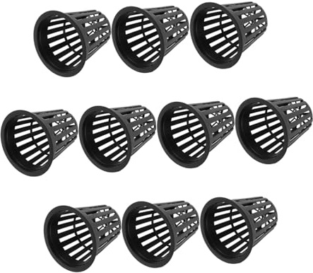 Homoyoyo 10 pezzi Vasi Rete in Plastica per Coltivazione Fuori Reti Forate per Piante da Giardino e Vivaio Vasi Leggeri per Piante da Interno ed Esterno Promuovono Crescita Radici e