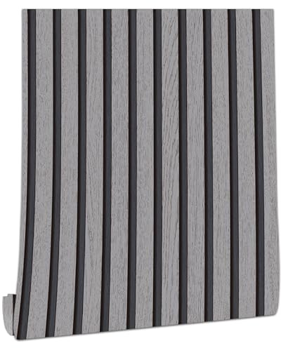 myforHD Self-Adhesive Wood Grating Wallpaper Wood Stripe Grain Natural Wooden Slats Wallpaper Peel and Stick Contact Paper PVC Vinyl Film Removable Waterproof