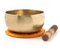 Cuenco sonoro nepalí con mazo y base, 500-600 gramos, cuenco sonoro trabajado con martillo a mano, fabricado siguiendo el proceso tradicional -1000-L-