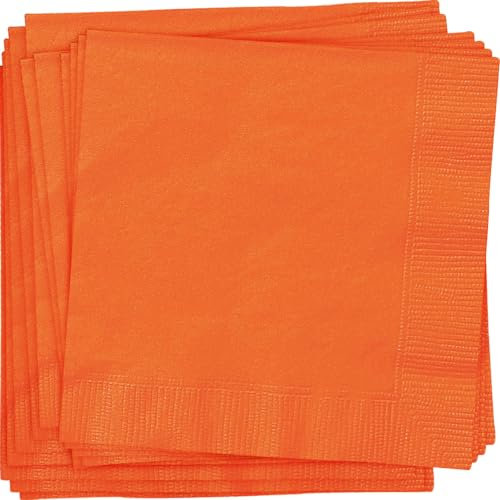 Papierservietten - 13 cm - Orange - Packung mit 20 Stück
